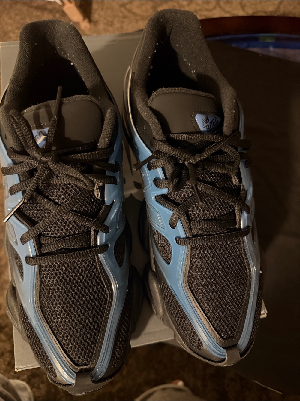 New Balance Black and Light Blue Men's Sneakers